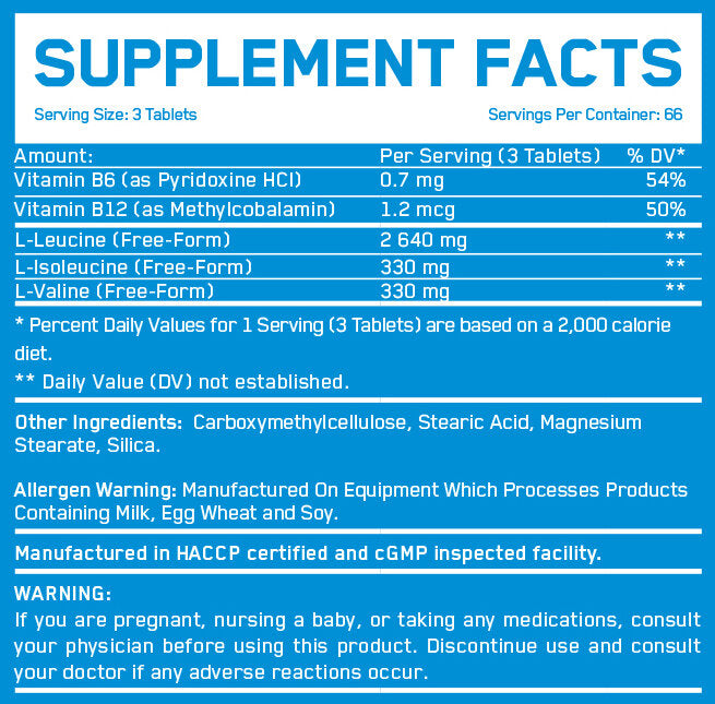 Tabs BCAA 8: 1: 1 1000mg/200.