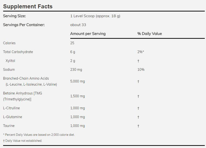 BCAA Big 6 Powder - 600 grammes