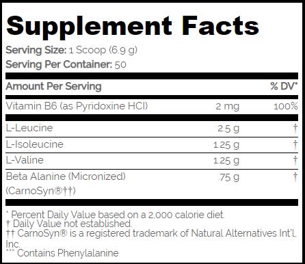 BCAA Pro 5000/Aspartame gratuit - 345 grammes