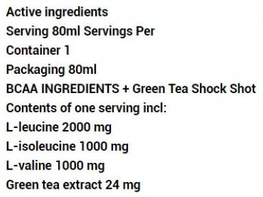 Choc BCAA + thé vert - 80 ml