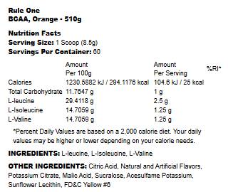 BCAAS | 100% micronisé 2: 1: 1 Formule BCAA - 480 grammes