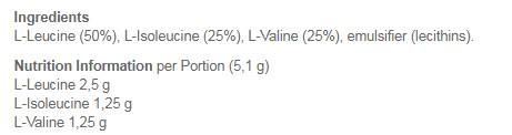 BCAAS 2: 1: 1 Formule - 300 grammes