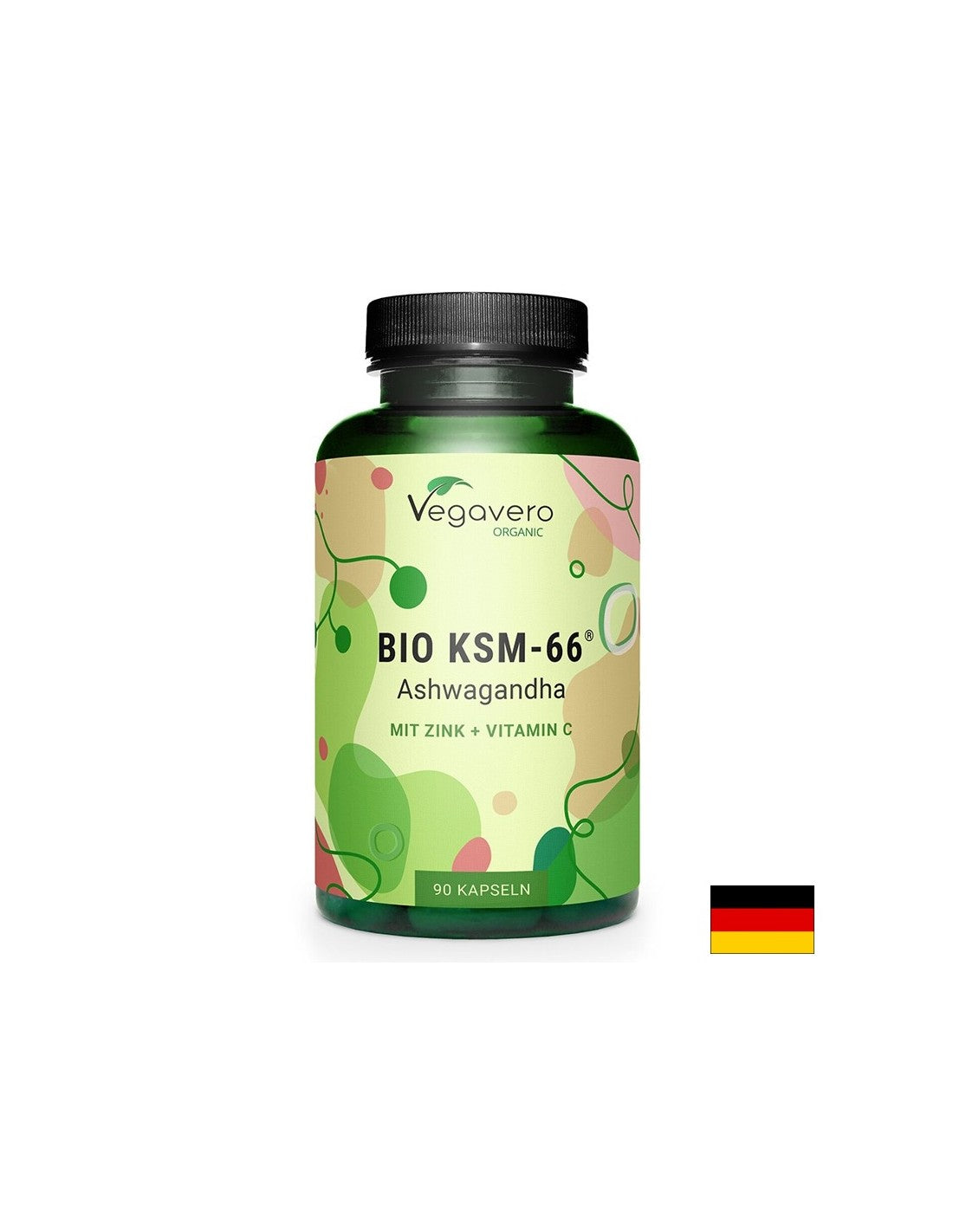Système nerveux - Bio KSM-66 Ashwagandha + zinc et vitamine C, 90 capsules