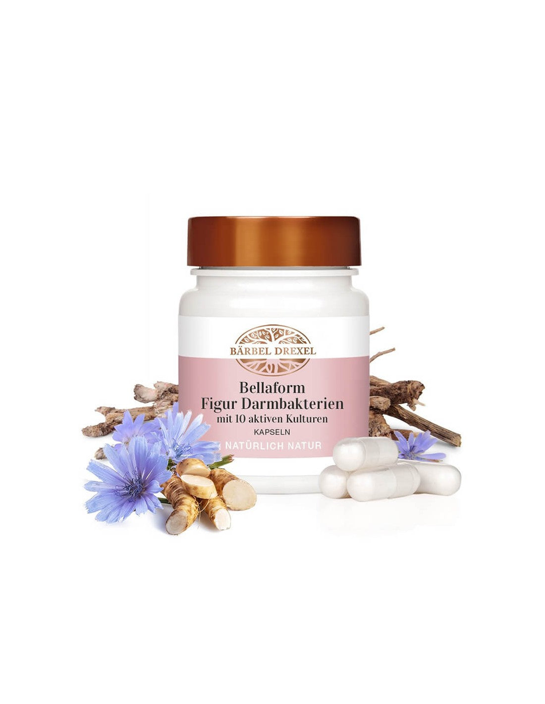 Mélange probiotique, fibre et chrome pour une figure mince - Bellaform, 6 milliards de probiotiques actifs, 30 capsules