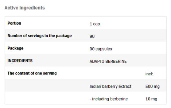 Berbérine 500 mg - 90 capsules