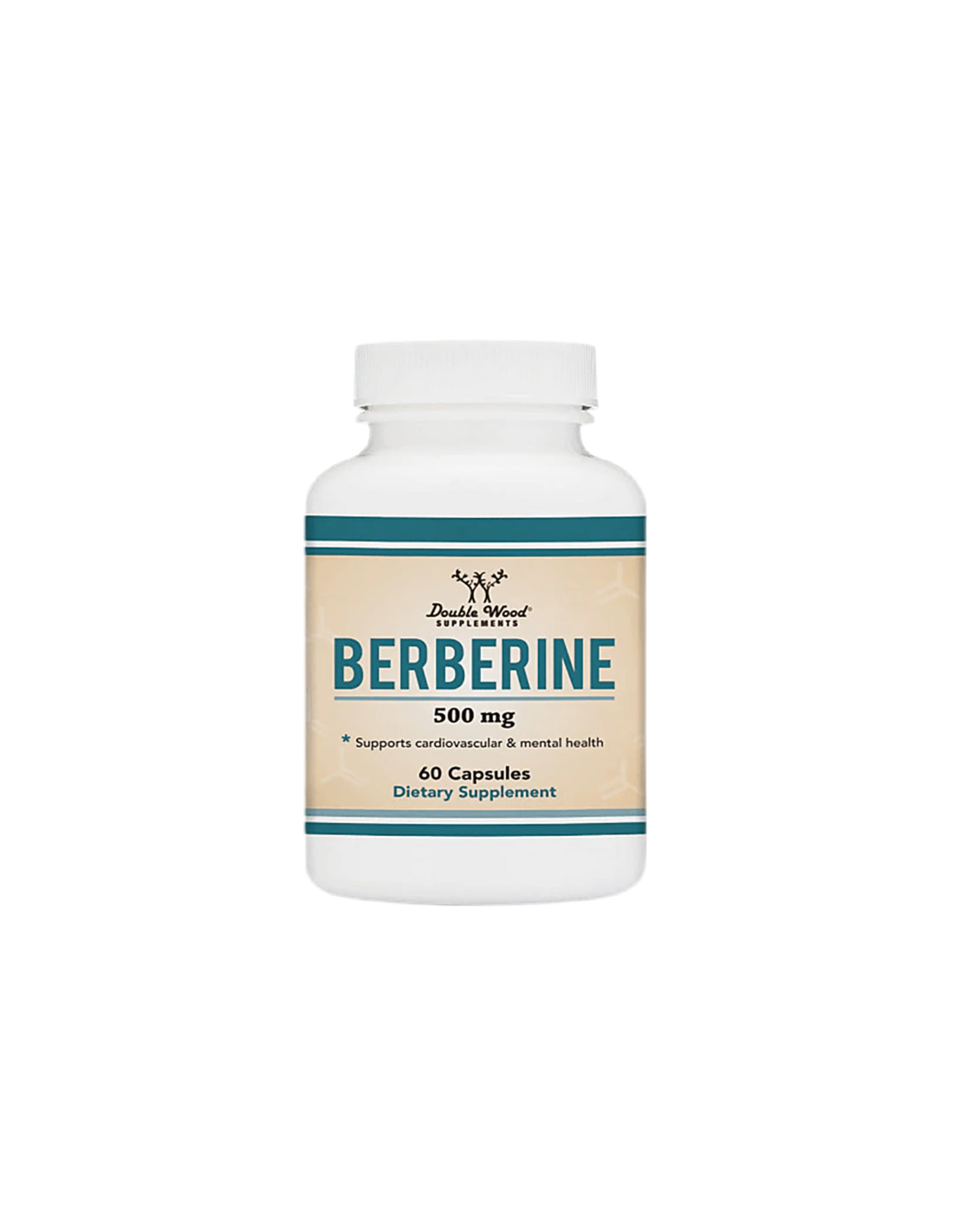 Berbérine - Berbérine (contrôle de la glycémie et du cholestérol), 60 capsules <tc>Double Wood</tc>