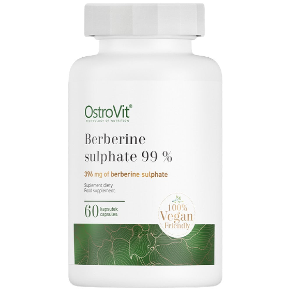 Sulfate de berbérine 396 mg | 99% Berberis Root Extrait 60 capsules