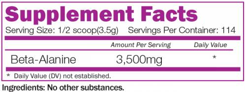 Bêta-alanine 3500 mg - 400 grammes