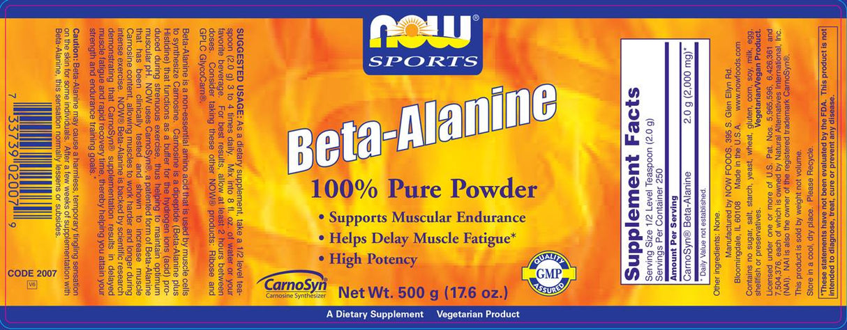 Beta alanine | Carnosyn® - 500 grammes