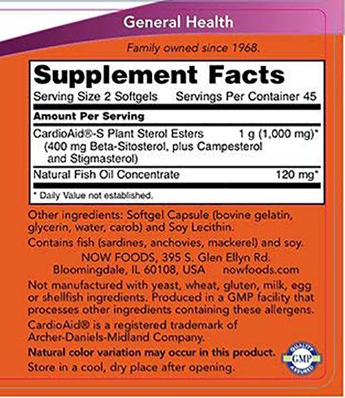Beta-sitosterol Plant Sterols - 180 softgels