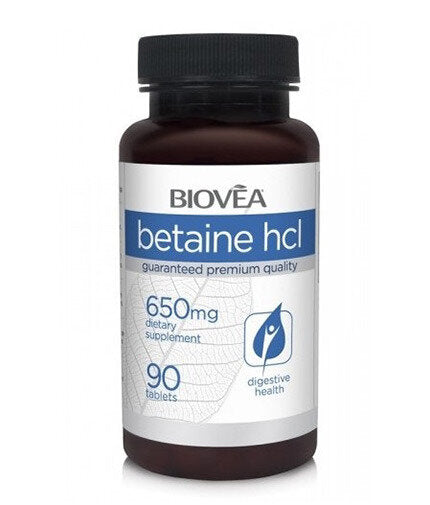 Onglets betaine hcl 650 mg/90