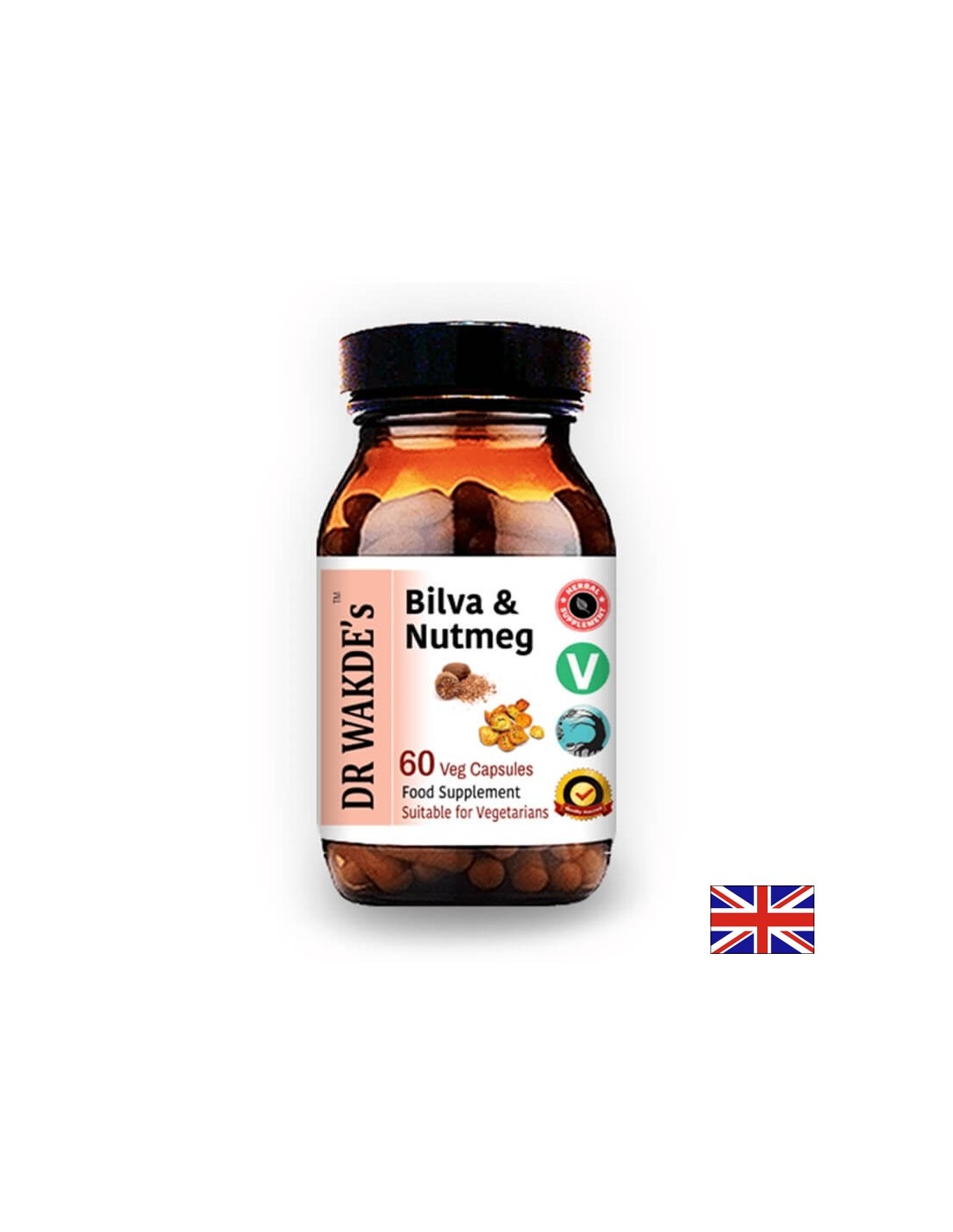 Bilva et noix de muscade (Bilva et noix de muscade) - nettoie les intestins, soutient le cœur, régule le sang, 60 capsules