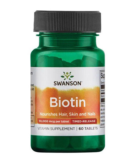 Biotine 10 000 MCG | Relition chronométrée - 60 comprimés