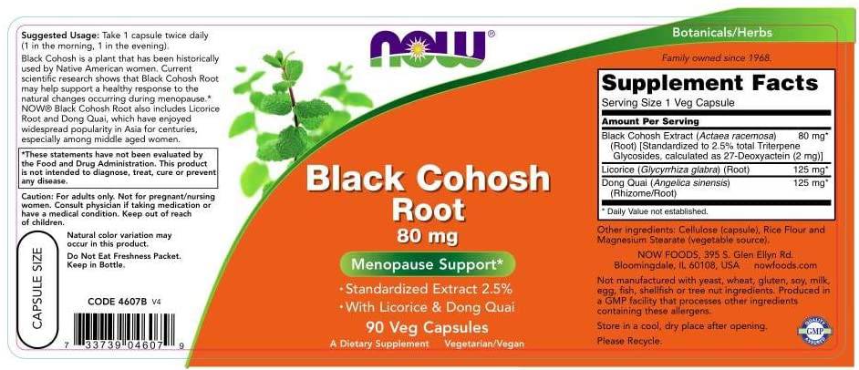 Racine de cohosh noire 80 mg - 90 capsules
