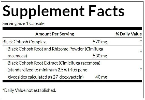 Cohosh noir (standardisé) 550 mg - 120 capsules