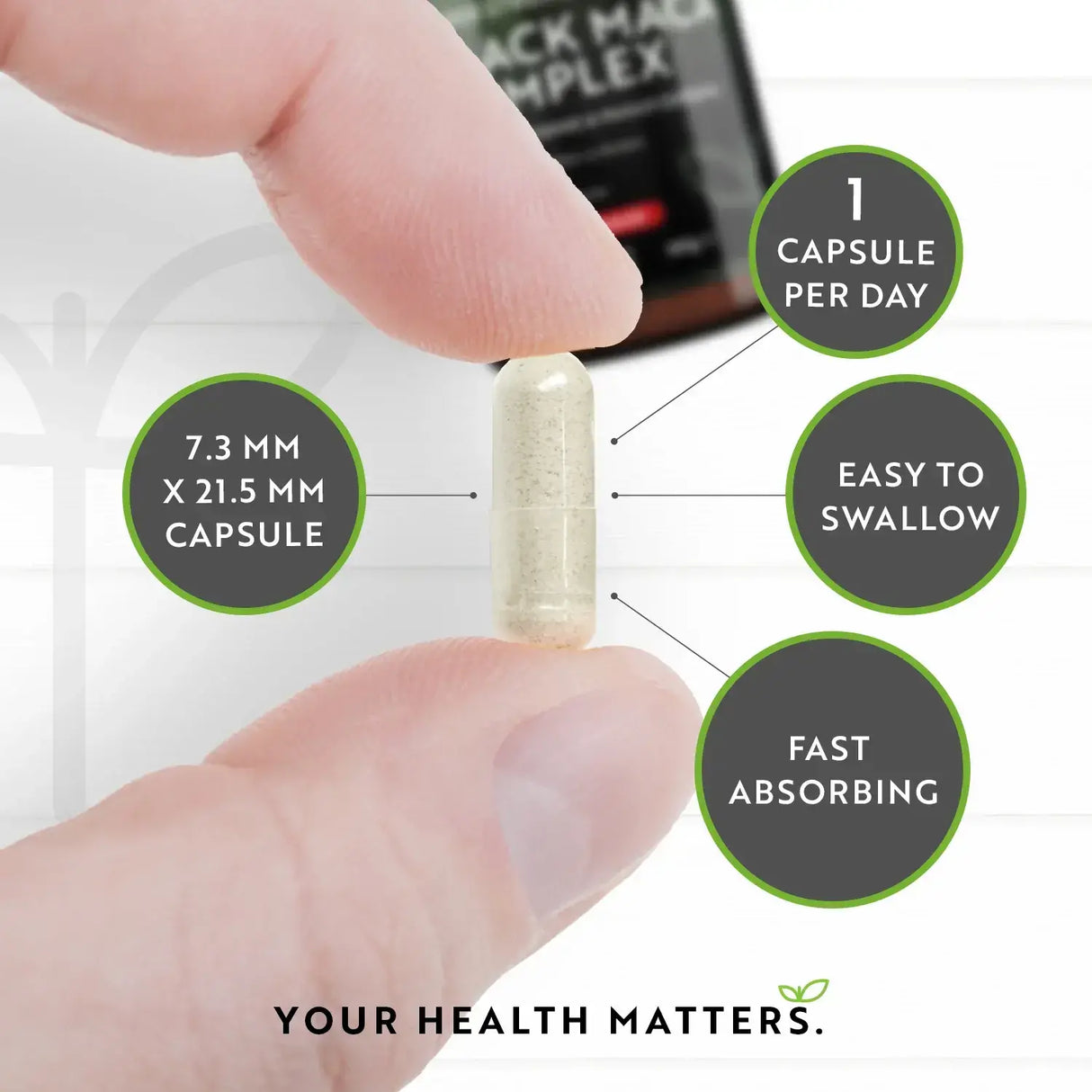 Complexe de racine de maca noire 5000 mg/180 capsules, 180 jours/ <tc>Nutravita</tc>