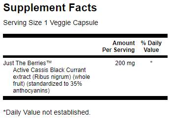 Extrait de cassis noir (cassis) 30 capsules
