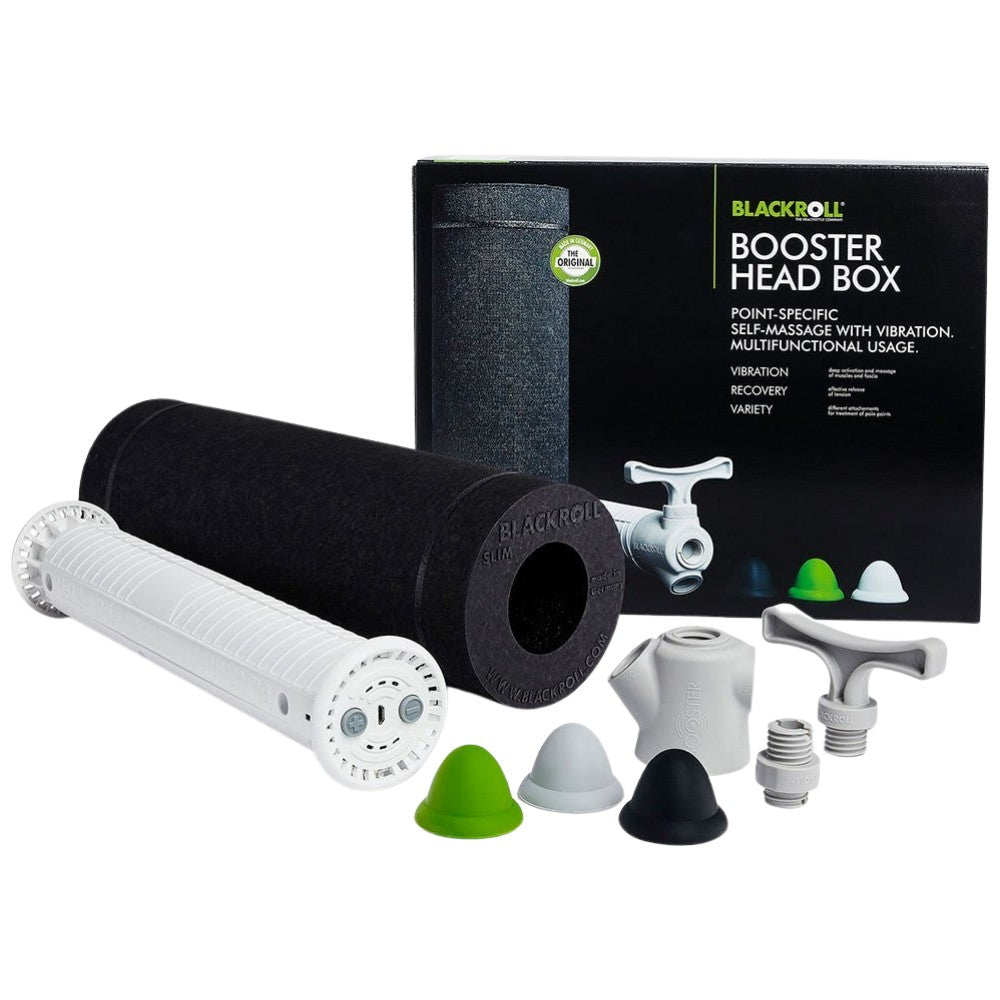 <tc>Blackroll</tc>® Booster Head Box | Ensemble de rouleau en mousse, masseur et accessoires