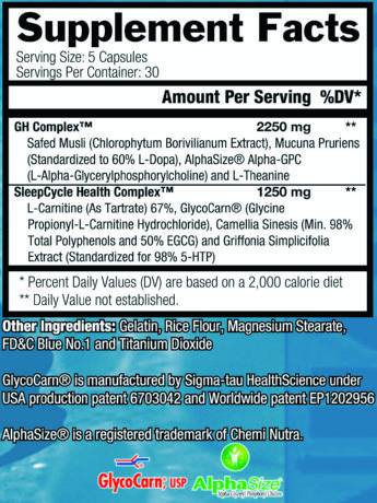 Capsules de croissance bleue 150