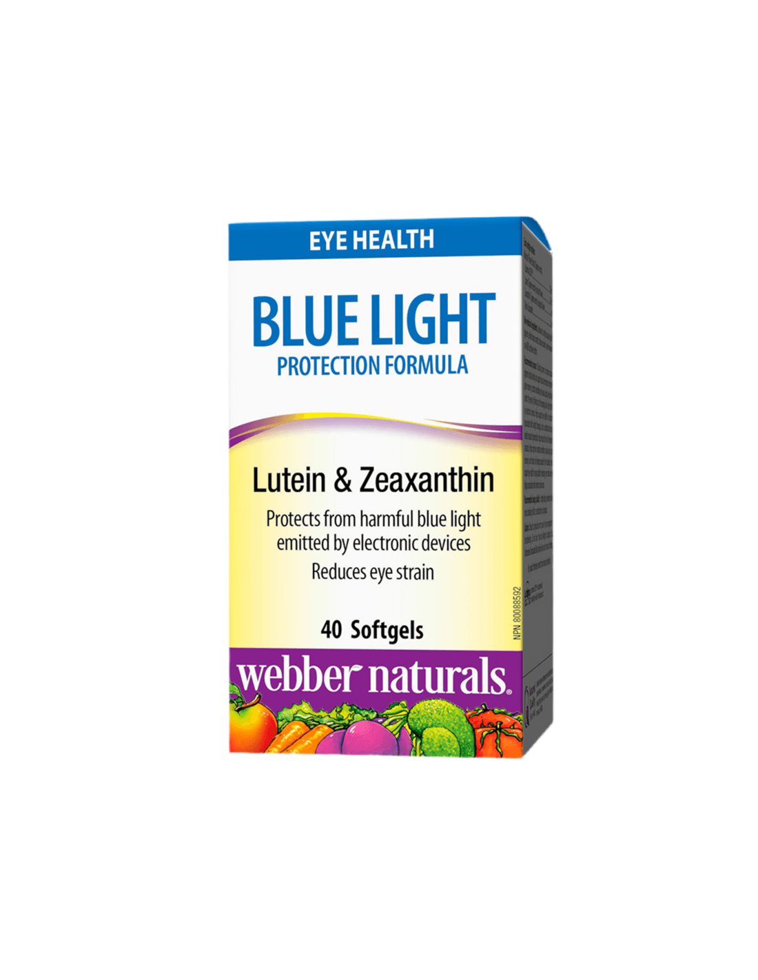 Formule de lutéine et de zéaxanthine pour une vision forte - Protection de la lumière bleue - Protection des appareils numériques, 40 capsules de softgel