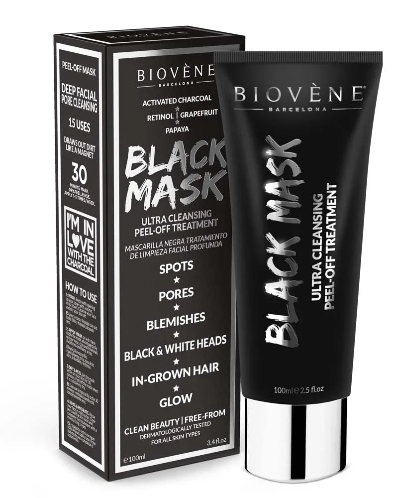 Masque noir nettoyant en profondeur avec charbon de bois activé - 100 ml