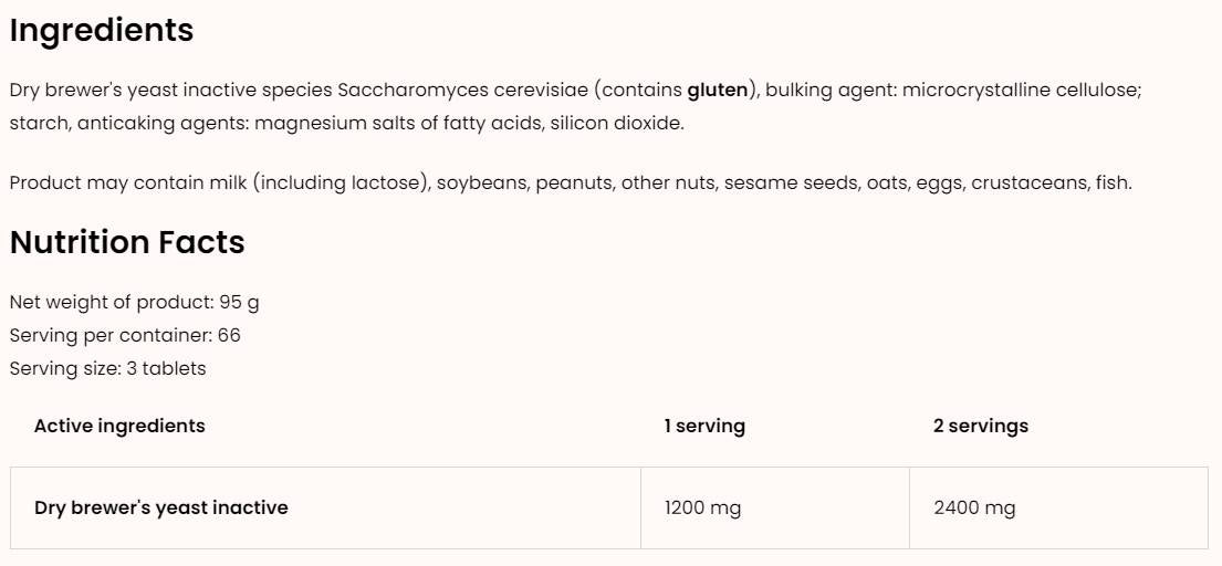 Brewer's Levure 400 mg 200 comprimés