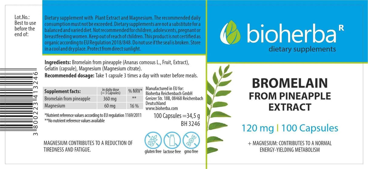 Bromélaïne 200 mg - 100 capsules