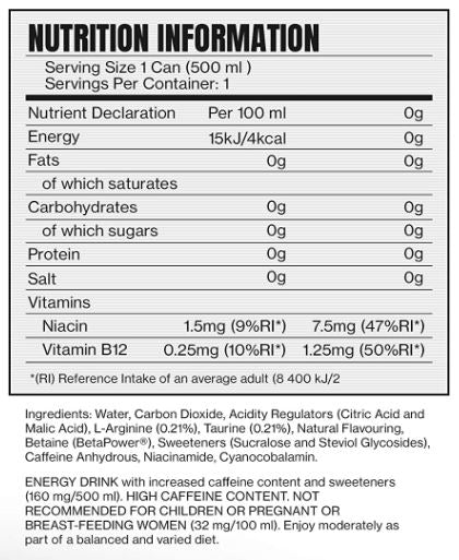 C4 Boisson énergétique explosive/500 ml