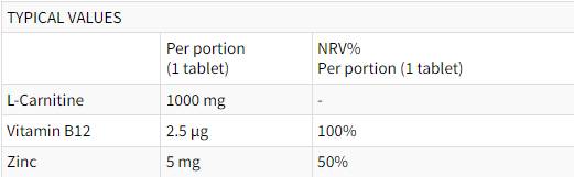 Carnitina Extra 1000 mg - 80 comprimés