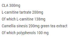 CLA + L-Carnitine + Thé vert - 120 capsules
