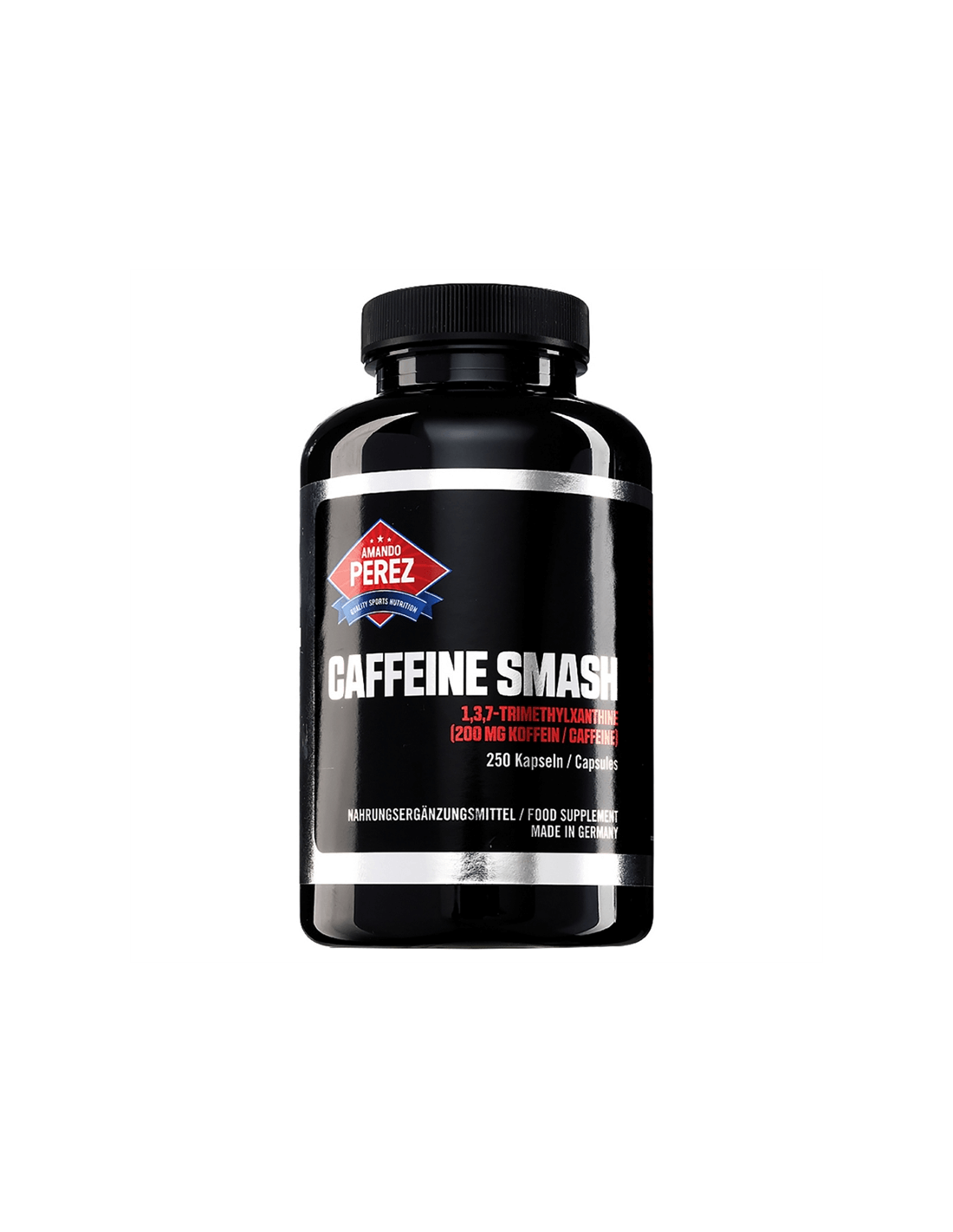 Caféine Smash (1,3,7-triméthylxanthine)/Caféine, 200 mg, 250 capsules <tc>Vitabay</tc>
