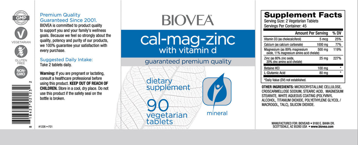 Cal-Mag-Zinc + Vitamin D/90 Tabs