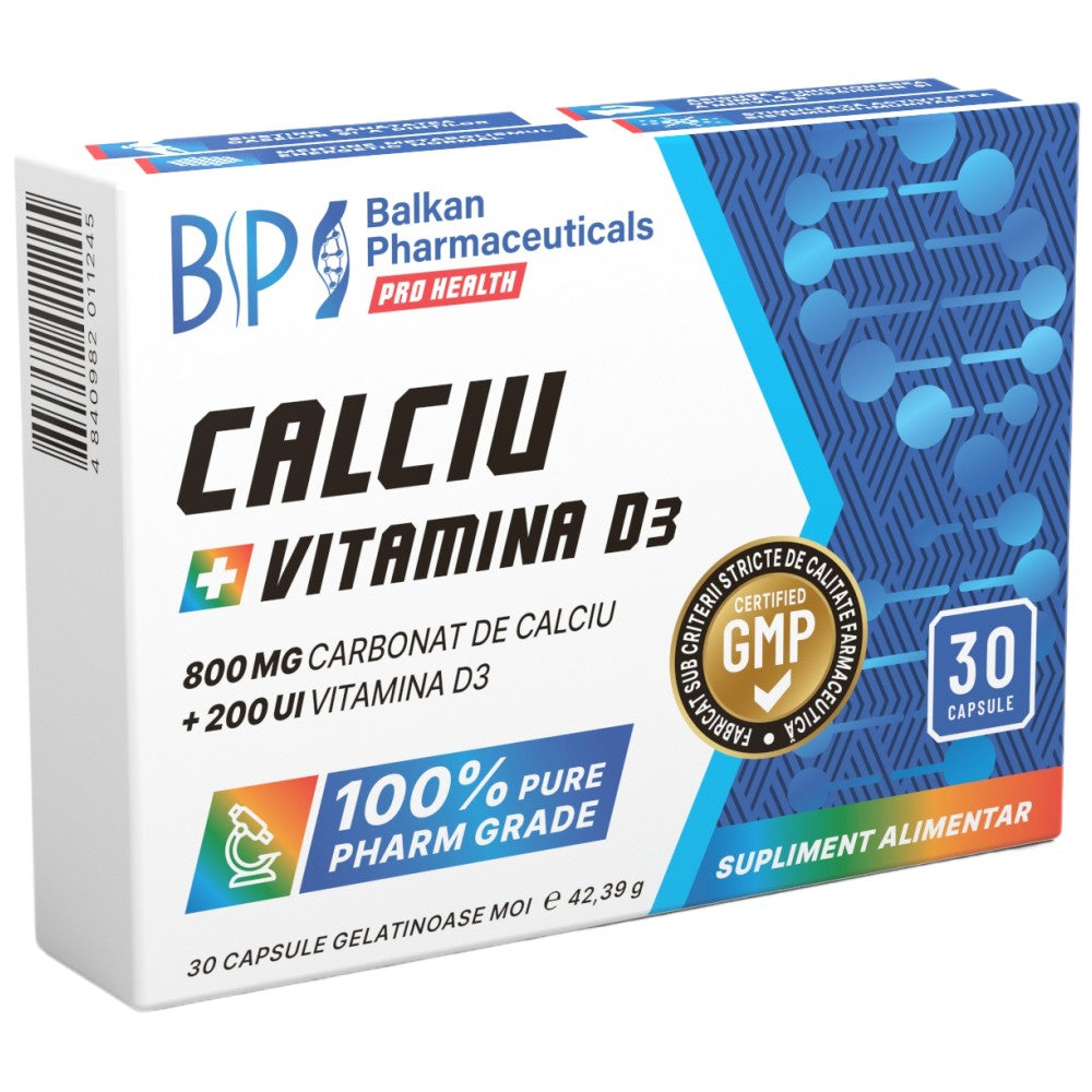 Calcium 800 mg + vitamine D3 200 UI 30 capsules