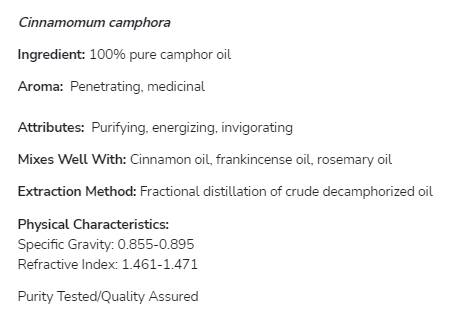 Huile de camphre | 100% pur Cinnamomum Camphora - 30 ml