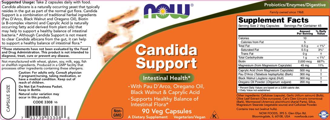 Support de Candida | Candida Clear - 180 capsules