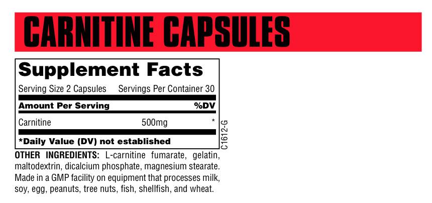 Capsules L-carnitine 60 capsules