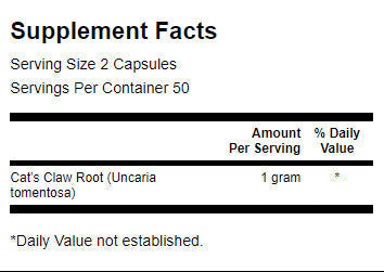 Cat's Claw 500 mg - 100 capsules