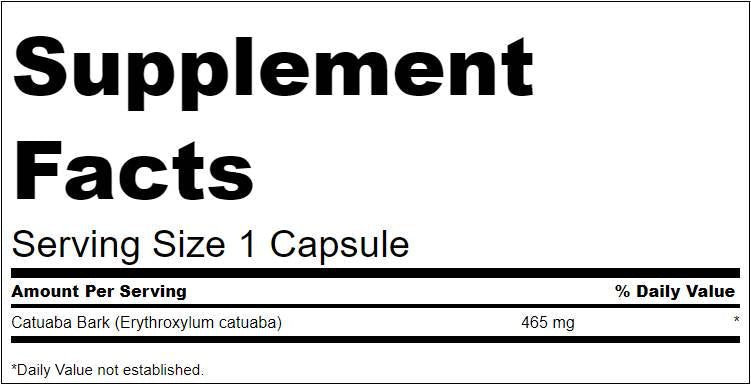 Cattuaba Bark 465 mg 120 capsules