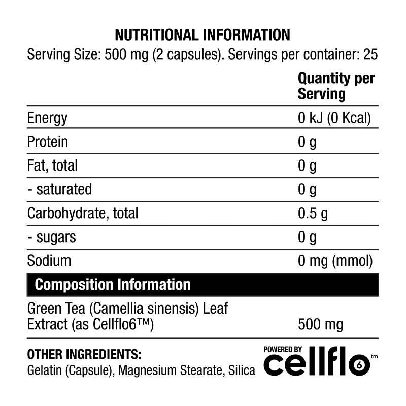 Thé vert Cellflo6 | Amplify Series - 50 capsules