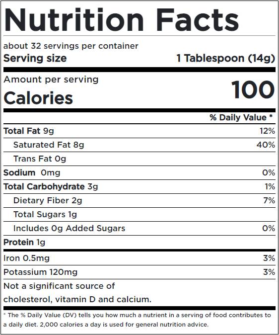 Beurre de noix de coco certifié biologique 454 grammes
