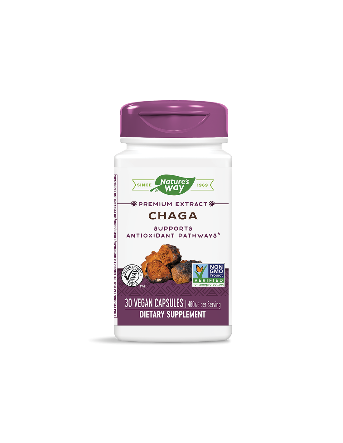 Chaga/chaga 480 mg x 30 capsules de la nature