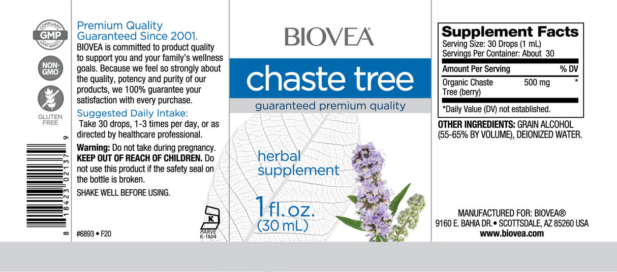 Chaste arbre liquide gouttes/30 ml