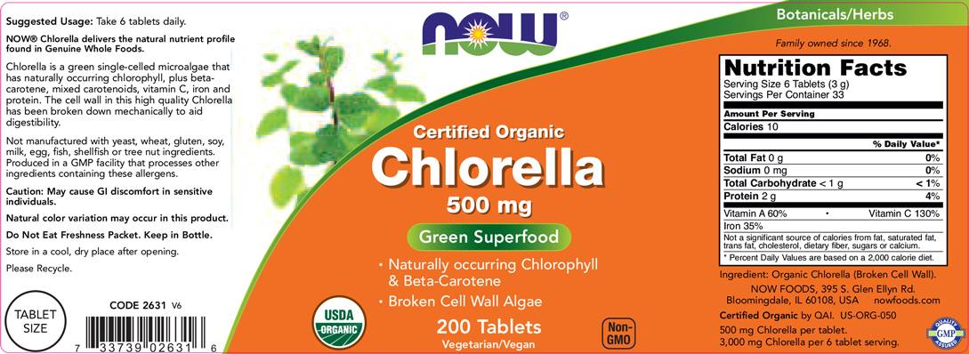 Chlorella Organic 500 mg - 200 comprimés