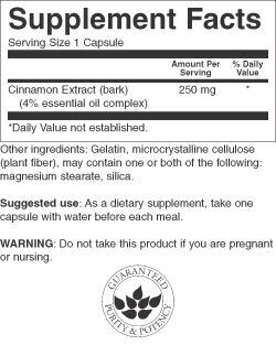 Extrait de cannelle 250 mg - 90 capsules
