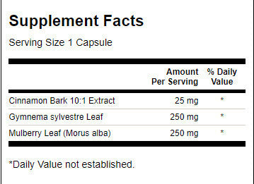 Cinnamon Gymnema Mulberry Complex 525 mg - 120 capsules