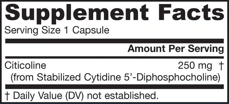 Citicoline (CDP choline) 250 mg./120 Caps.