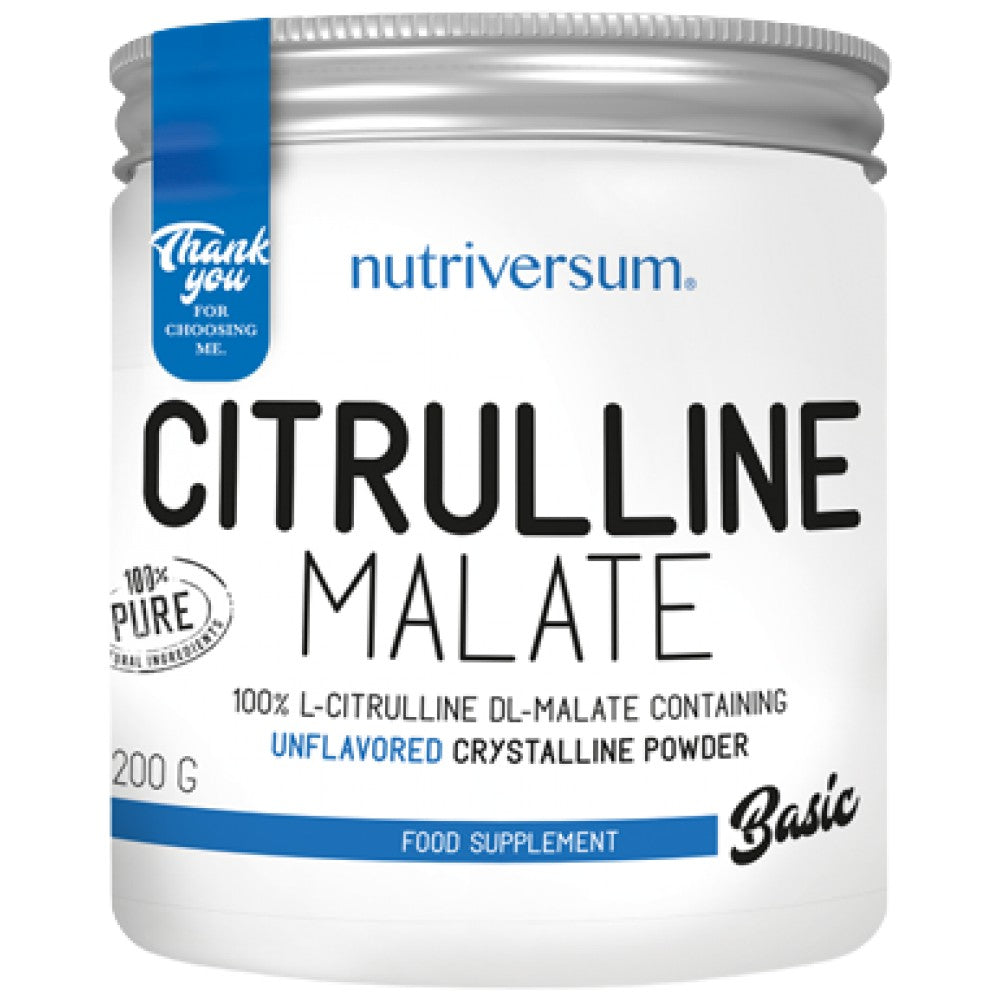 Poudre de citrulline malate | 100% pur - 200 grammes