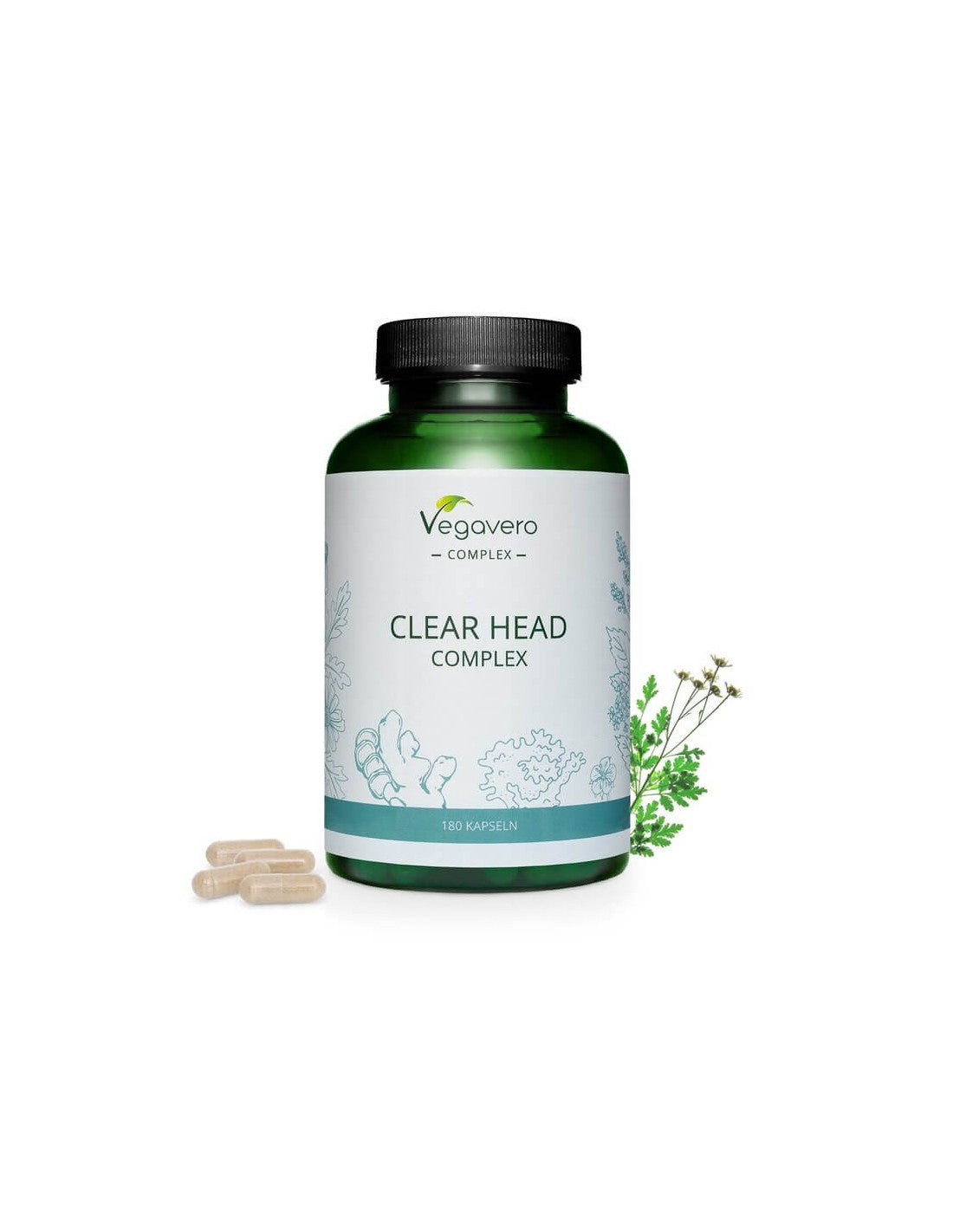 Complexe Clear Head, 180 capsules, 100 % végétalien <tc>Vegavero</tc>