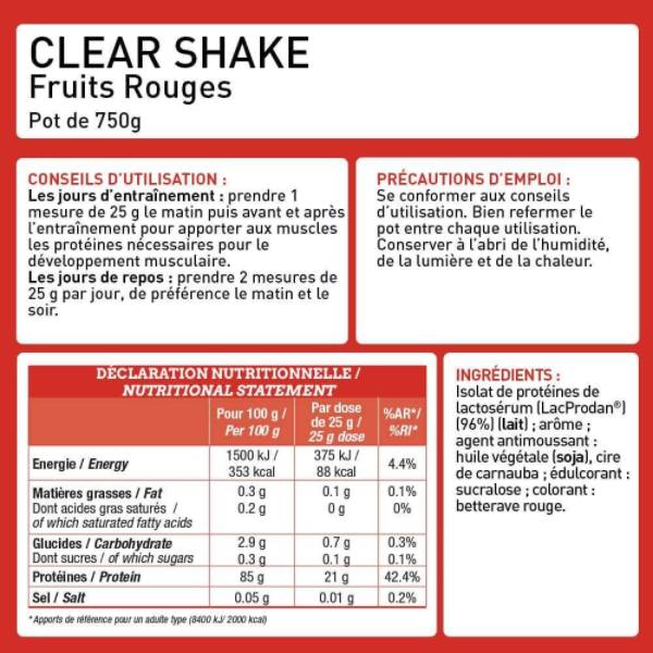 Shake clairement | Isoler l'eau des protéines de lactosérum - 750 grammes
