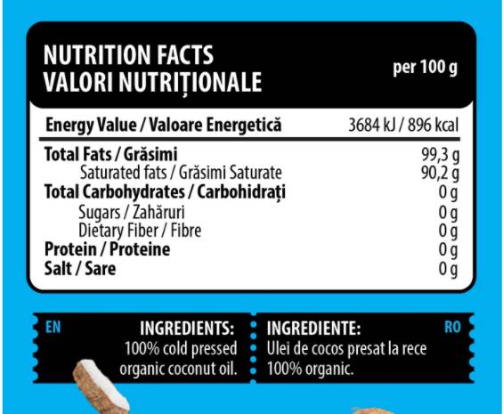 Huile de coco - 200 grammes
